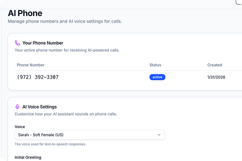 Dedicated inbound phone number illustration